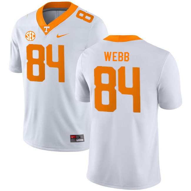 Tennessee Volunteers #84 Kaleb Webb College Football Jerseys Stitched Sale-White